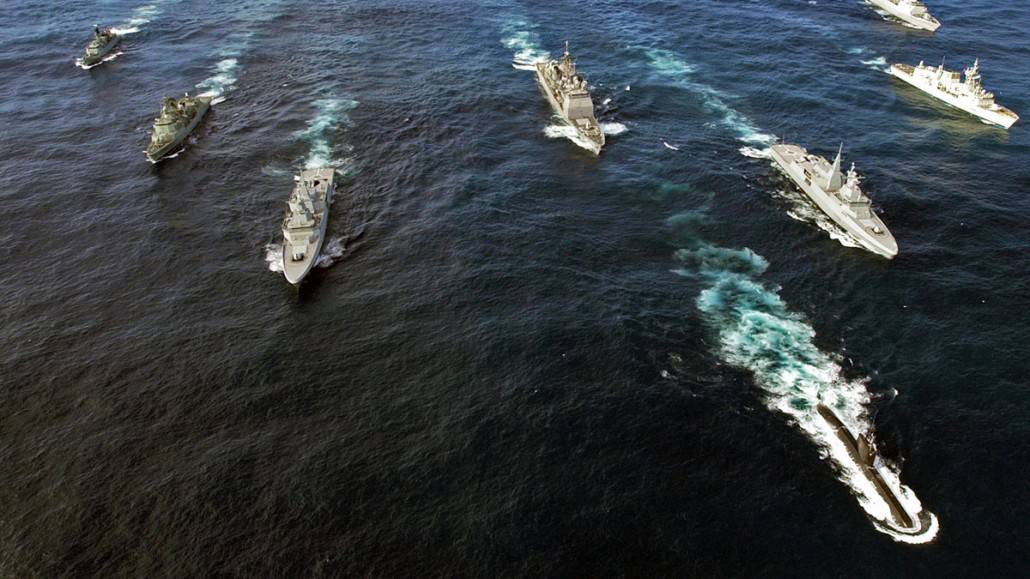 Navy craft in military exercise