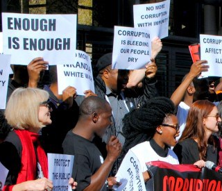 Protest against corruption. Image: Corruption Watch.