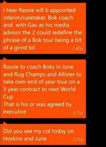 keohane saru text message