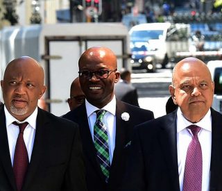 (in the Pic - Minister Pravin Gordhan flanked by Deputy Minister Mcebisi Jonas