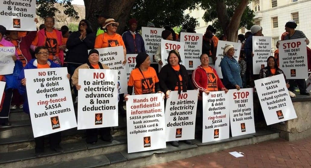 Black Sash protest against unauthorised grant deductions