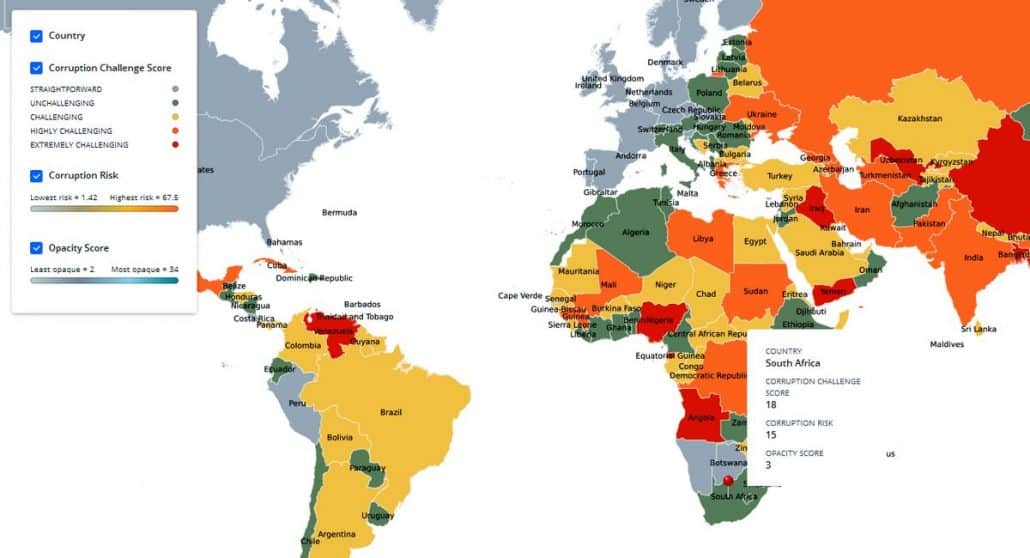 Corruption Challenges Index 2017