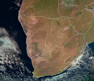 Southern Africa satellite image
