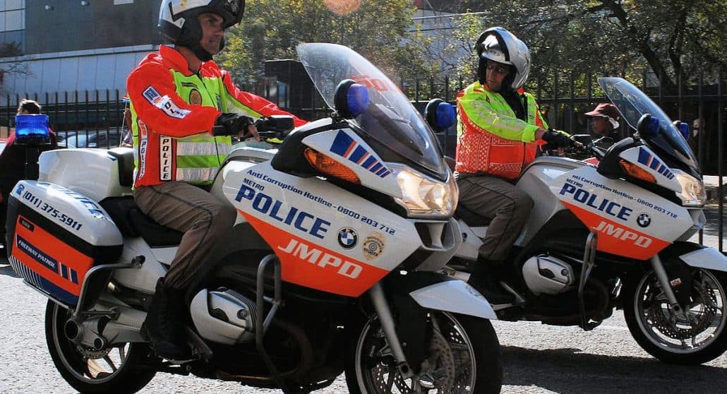 Johannesburg metro police officers