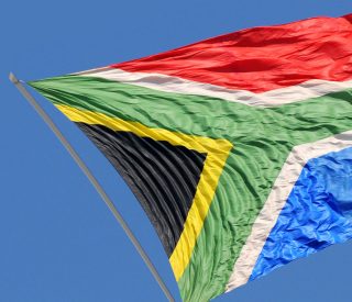 SA flag on flagpole