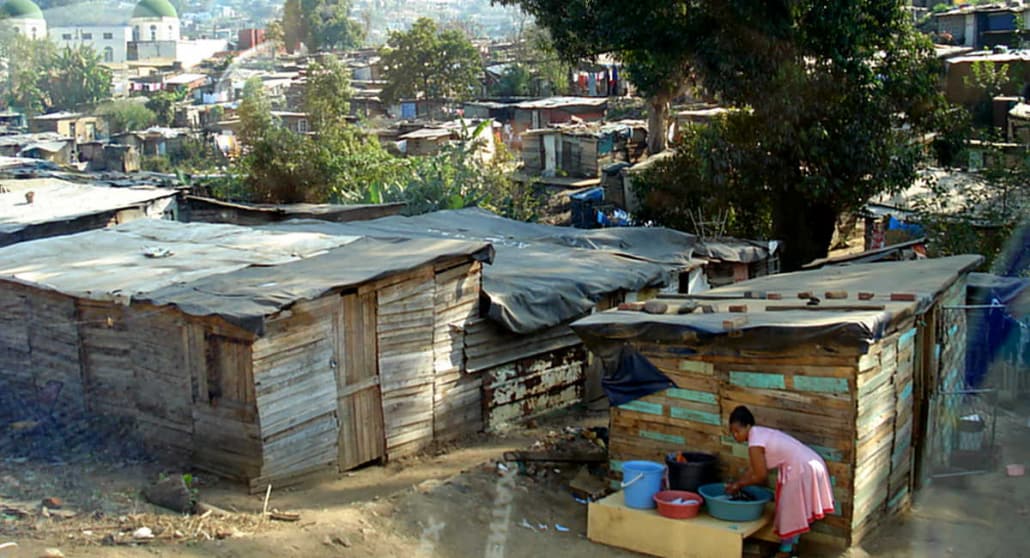 People living in poverty in South Africa