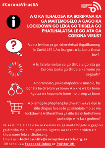 #LockdownLife Setswana poster