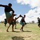 Schoolgirls playing
