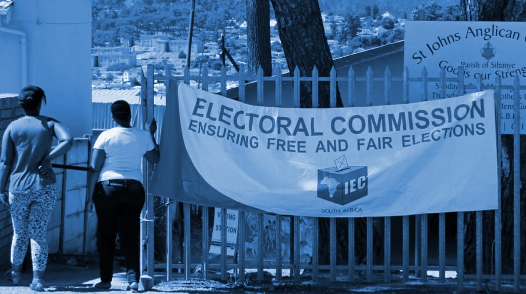 IEC banner outside voting station