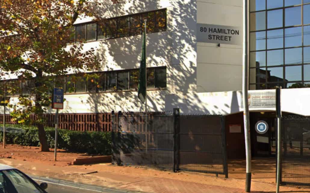 Street view of the Department of Public Enterprises building