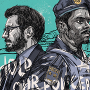 An illustration of law enforcement officers