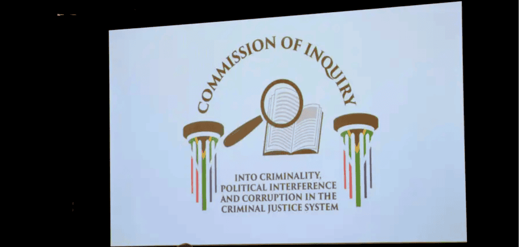 The banner and logo of the Madlanga commission of inquiry into police criminality