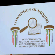 The banner and logo of the Madlanga commission of inquiry into police criminality