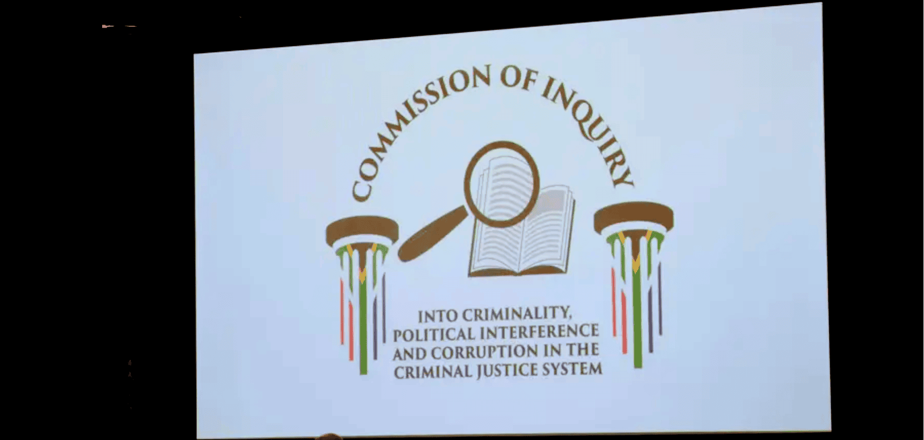 The banner and logo of the Madlanga commission of inquiry into police criminality
