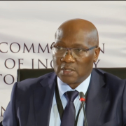 Lt-General Dumisani Khumalo testifying at the Madlanga commission.