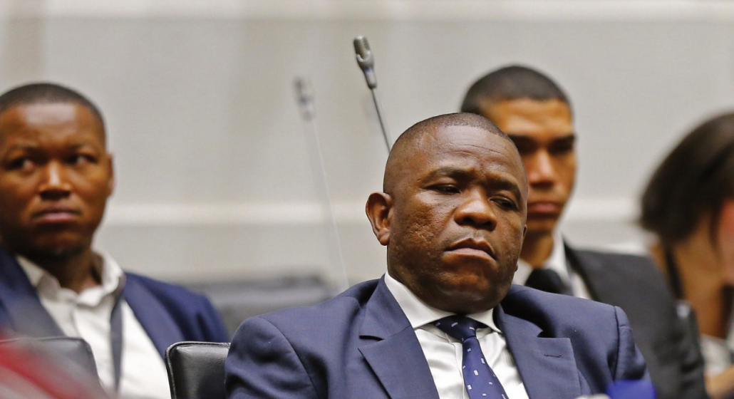 Lt-Gen Nhlanhla Mkhwanazi giving testimony at the first day of the parliamentary ad hoc committee into his allegations of police criminality.