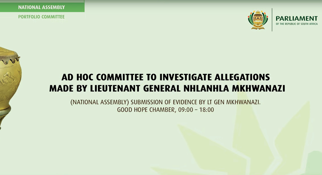 The cover image of the ad hoc committee to investigate the Mkhwanazi allegations