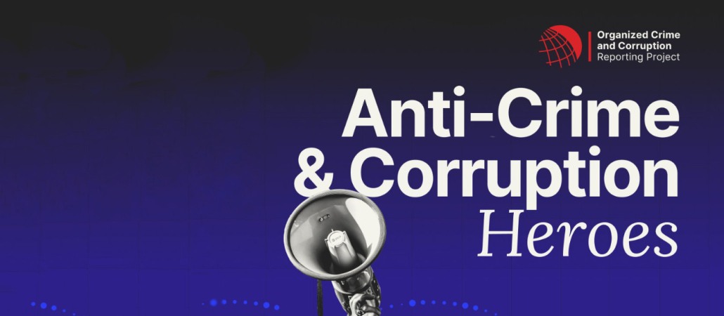 Logo of the OCCRP's 2025 anti-crime and corruption hero poll.